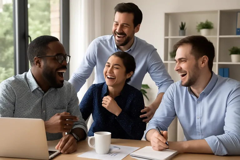Humor op de werkvloer die werkdruk verlaagt en teams dichter bij elkaar brengt