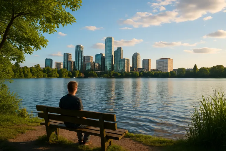 Bellevue tussen skyline en meer: creatieve energie en ontspannen momenten aan het water