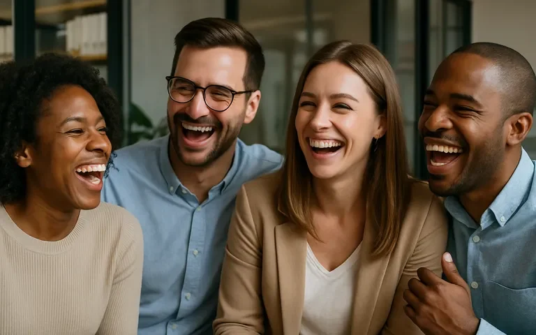 Lachend samenwerken: humor op de werkvloer voor verbinding, minder stress en creatieve energie