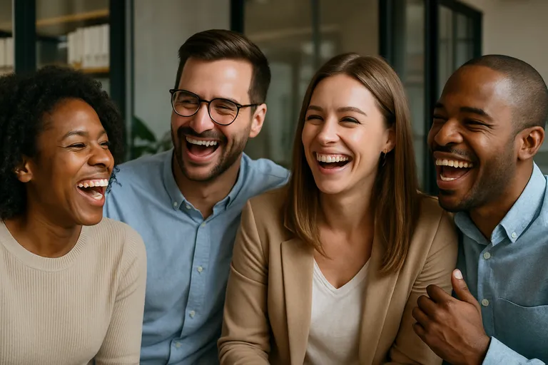 Lachend samenwerken: humor op de werkvloer voor verbinding, minder stress en creatieve energie