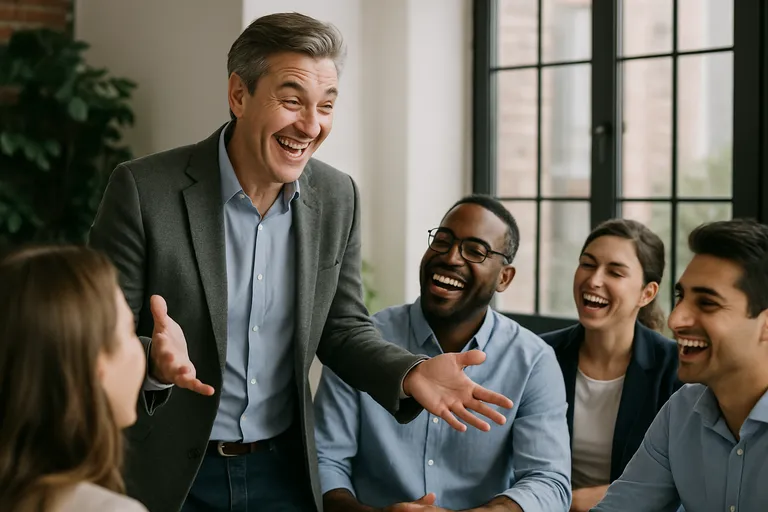 Wat is leidinggevende humor